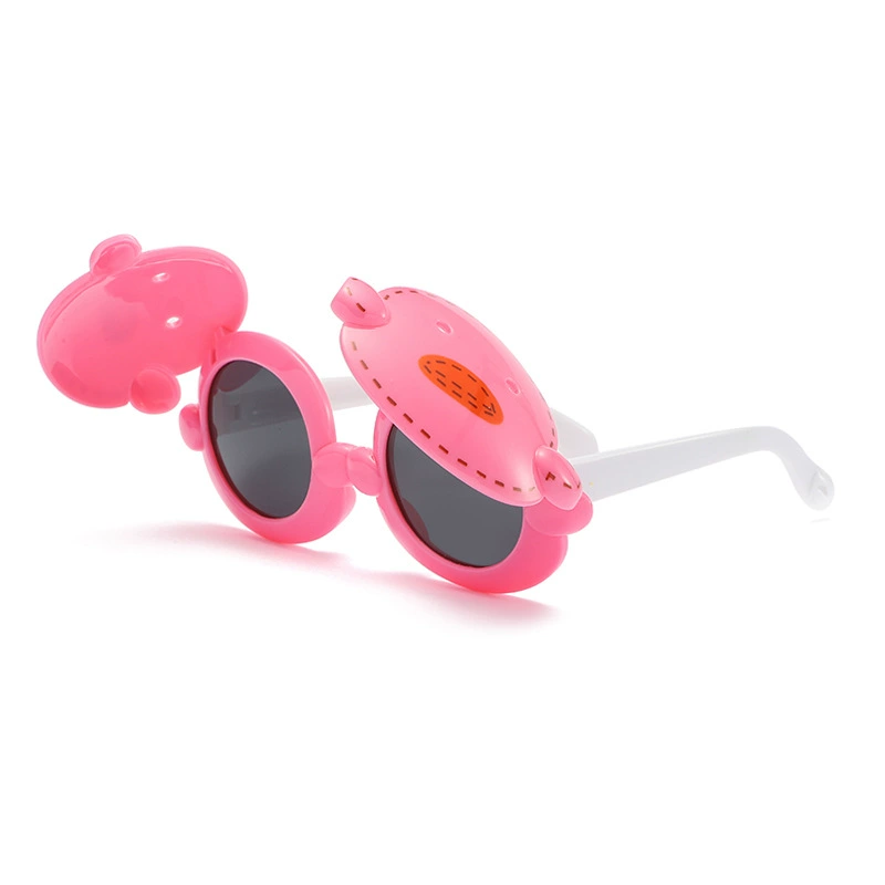Милые детские солнцезащитные очки, монстр для мальчиков и девочек, силиконовый дизайнерский каркас