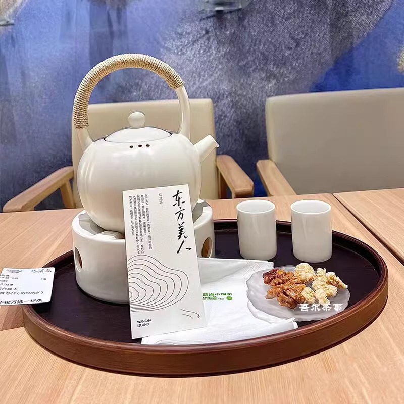 雲琳囲炉煮茶新中国式茶屋茶室陶磁器煮ティーポットろうそく保温提梁壺泡茶ソーダ釉薬|undefined