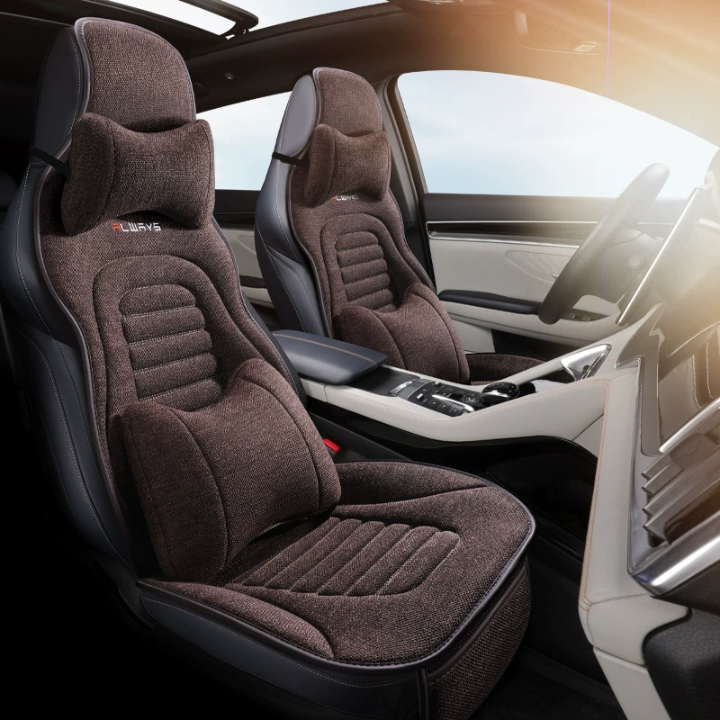 Новая Автомобильная подушка Chun Ma, универсальная льняная подушка для сидений Four Seasons, половинная подушка для сиденья, дышащая зимняя подушка для сиденья