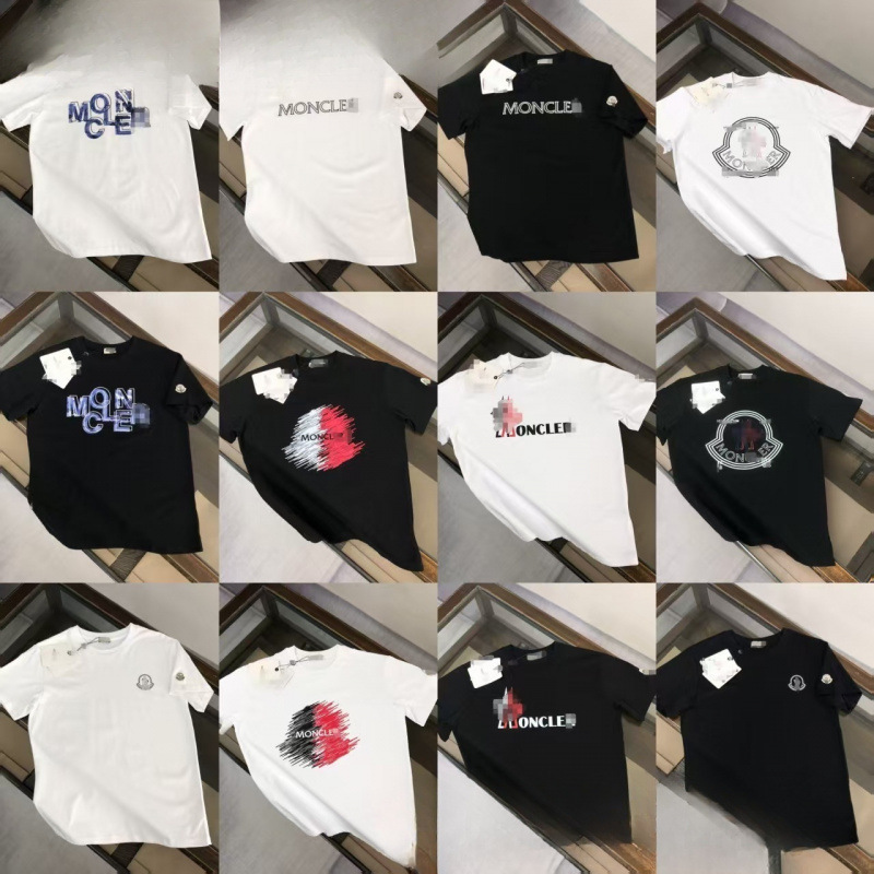 High-End New Model Mon Full-Print Cler Velcro Short-Sleeve Men's T-Shirt Couple's Outfit White in Stock High-End New Model Mon Full-Print Cler Velcro Short-Sleeve Men's T-Shirt Couple's Outfit White in Stock