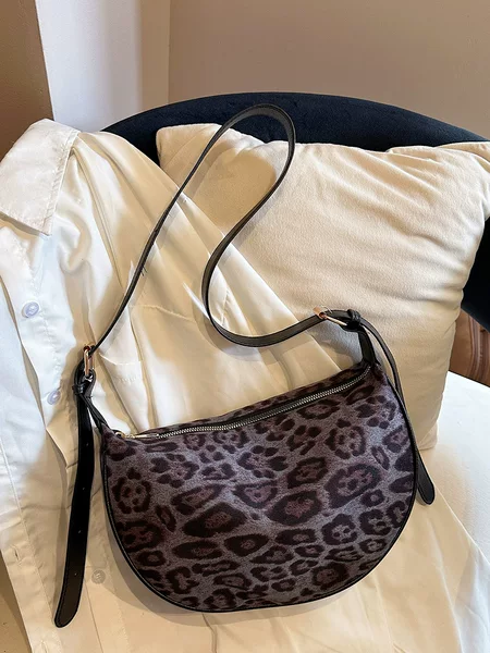 Retro Leopard Print Small Bag for Women, New Autumn and Winter Style, Fashionable and Stylish Shoulder Dumpling Bag, High-End Crossbody Bag