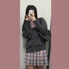 バレンタイン限定ピンクjkユニフォームスカートギャル格スカートハイウエスト半身スカート39cm犬用ショートプリーツスカート学院风