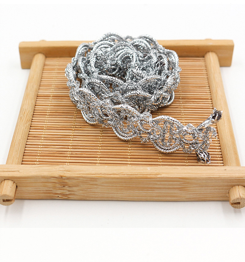 10 metros una tarjeta de oro y plata, 8 caracteres, linterna, encaje, traje de baile, decoración de disfraces, accesorios de tapeta de minorías étnicas