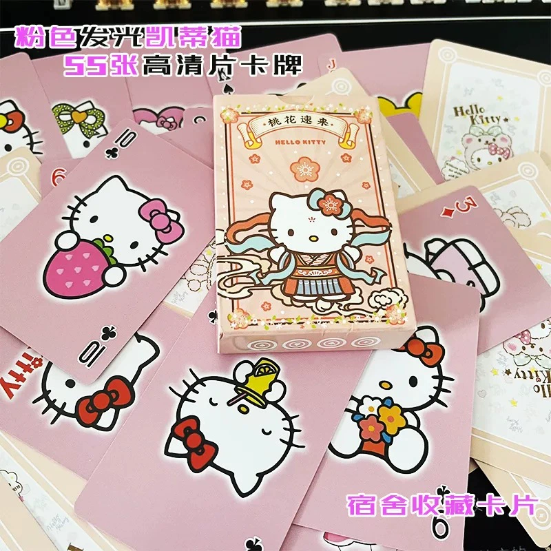 Презентационная карточная карточная колода Hello Kitty, качественные мультяшные игральные карты для развлечения