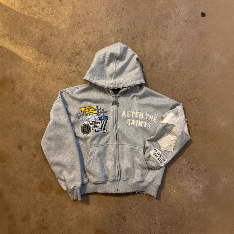 Y2K Foreign Trade American Street Style Temu Hot-Selling Hooded Sweatshirt Casual Sweatshirt Letter Print Jacket Trendy Cardigan Y2K Foreign Trade American Street Style Temu Hot-Selling Hooded Sweatshirt Casual Sweatshirt Letter Print Jacket Trendy Cardigan