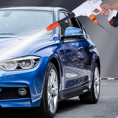 High-power high-pressure home car washing gun convenient lithium battery high-pressure cleaner lithium battery car washing gun