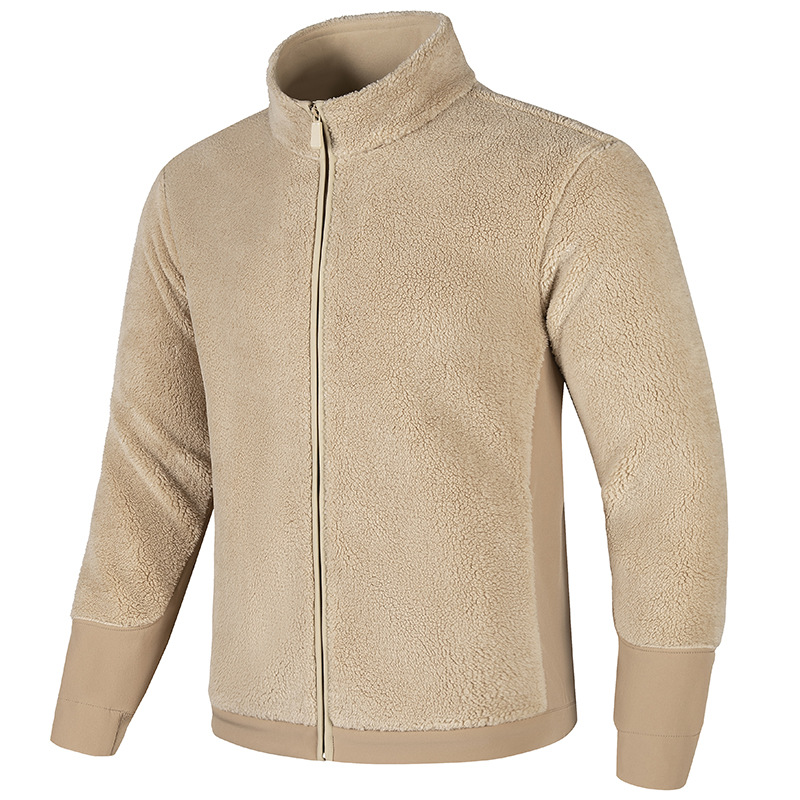 Cross-Border New Autumn and Winter Outdoor Fleece Jacket for Couples, Polar Fleece Plus Velvet, Thickened Warm Cashmere Cardigan Jacket for Men