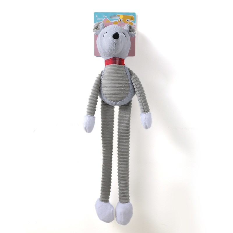 Peluche de perro Z extra grande, de terciopelo coreano, de patas largas, con sonido, 70 cm, especial para perros medianos y grandes para la dentición.