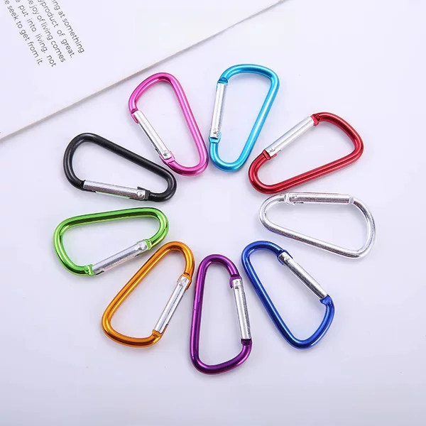 No.5 Mountaineering Buckle Aluminum Alloy D-shaped Hanging Buckle Outdoor Rock Climbing Safety Buckle Spring Hook Luggage Backpack Hook