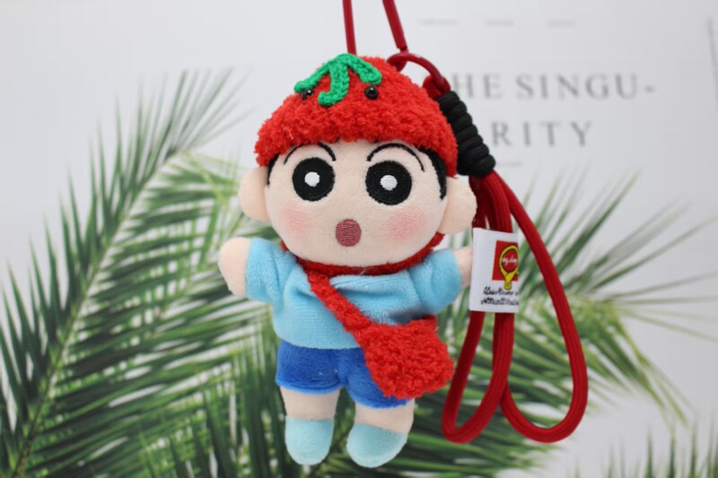 本物の 4inch クレヨンしんちゃんキーホルダーぬいぐるみ小さな人形 10 センチメートルペンダントブティックバッグ小さなペンダント|undefined