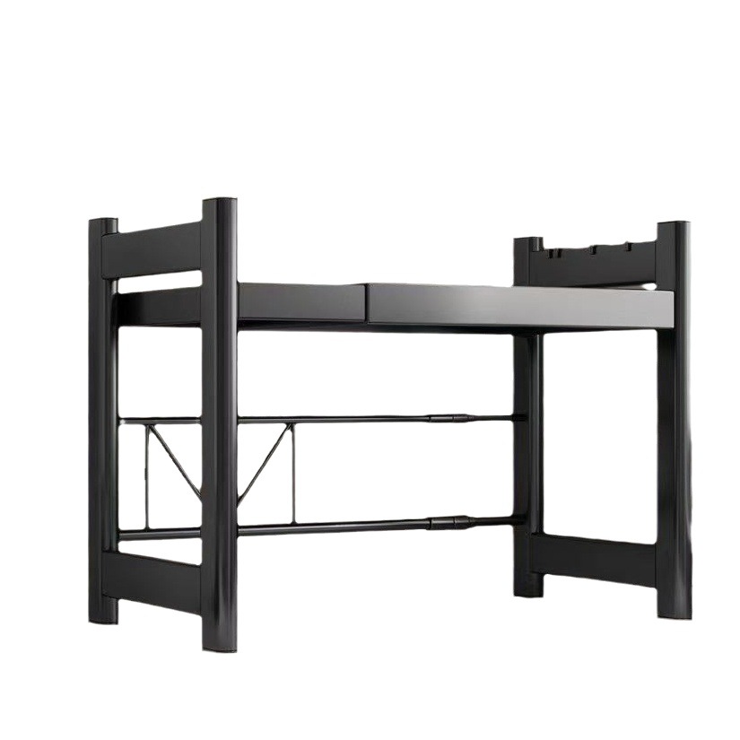Thickened Microwave Oven Rack, Extendable Kitchen Rice Cooker Stand, Flat Round Household Countertop Oven Storage Organizer
