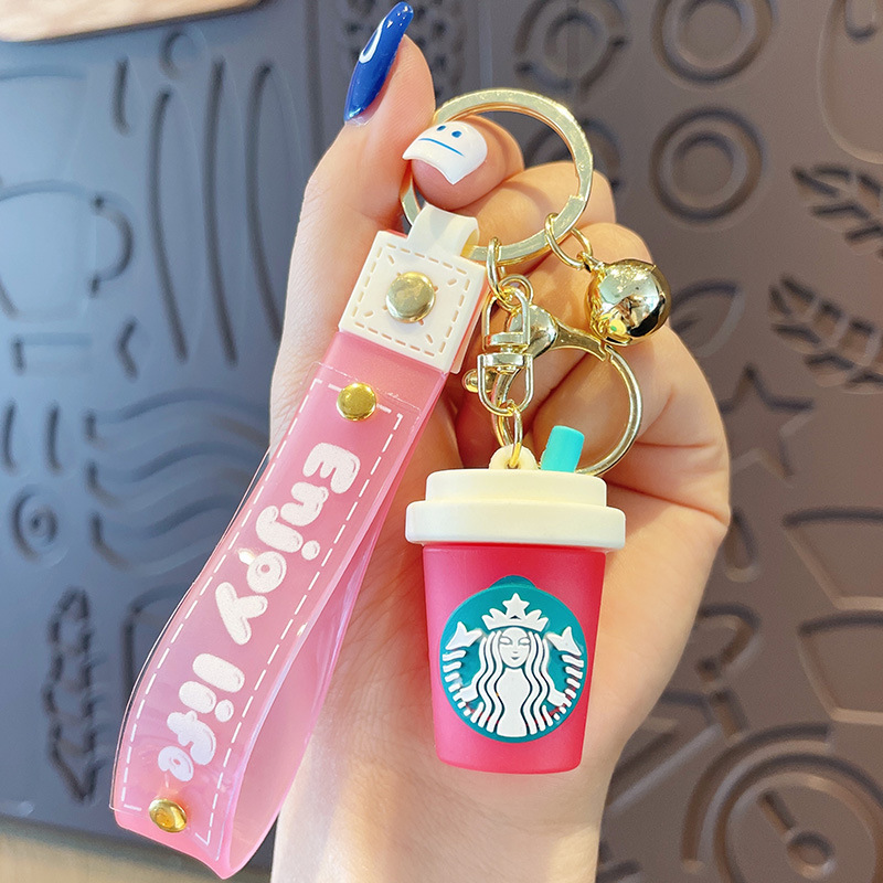 Llavero creativo y bonito con forma de botella de bebida, colgante para coche, pareja, bolso escolar, joyería, arcade, pequeño regalo, puesto callejero, venta al por mayor