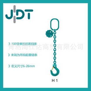 German Jdt Original Genuine Single Limb Lifting Chain with Hook Chain Diameter 6Mm-26Mm