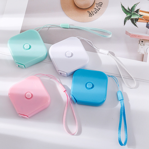 Square solid color cute small handheld ruler for home use