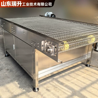 不锈钢网带输送机果蔬清洗烘干食品厂流水线304耐高温网带传送机