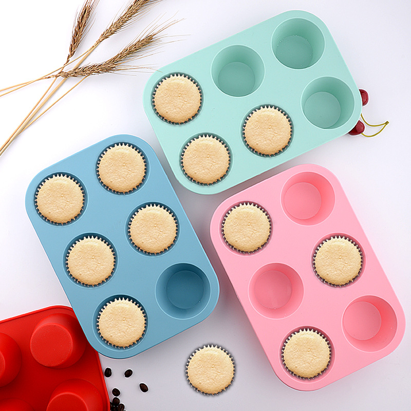 High Temperature Resistant Thickeneded Silicone Cake Mold Pudding Macaron Snow Mei Niang Baking Tool Silicone Round Muffin Cup