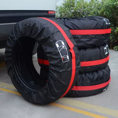210D Tire Cover Tire Cover Car Spare Tire Cover Tire Bag Wheel Cover Cross-Border Hot-Selling Snow Tire Storage Bag (Spare wheel cover)
