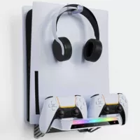 Кронштейн настенный для PS5 SLIM/PS5 хоста, универсальная подставка под PS5, место держателя под полный комплект гарнитуры