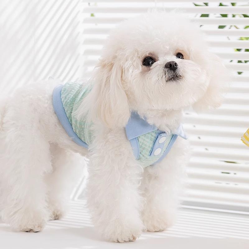 Ropa de perro pequeño tracción Teddy Bear Yorkshire pequeño cachorro gato gato mascota primavera y verano chaleco delgado