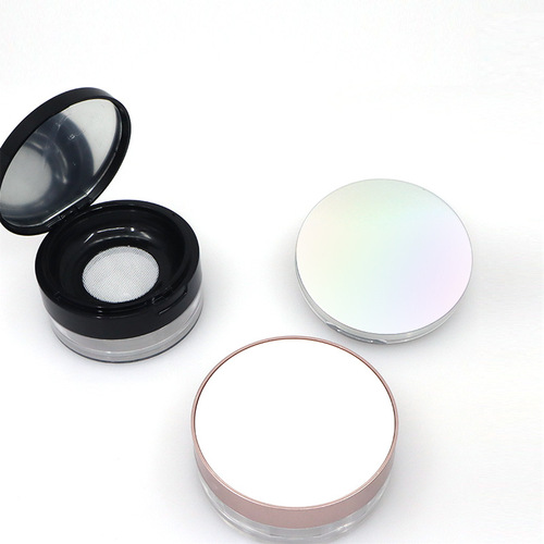 Loose powder box packaging material Convenient powder packaging box Loose powder empty box Elastic mesh mini powder puff with mirror does not leak powder
