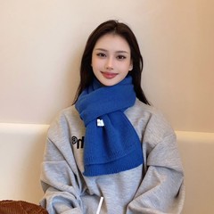 新しい冬の女性のスカーフ無地ファッション多用途韓国カップル学生ベーシックニット暖かいソフトワックススカーフ