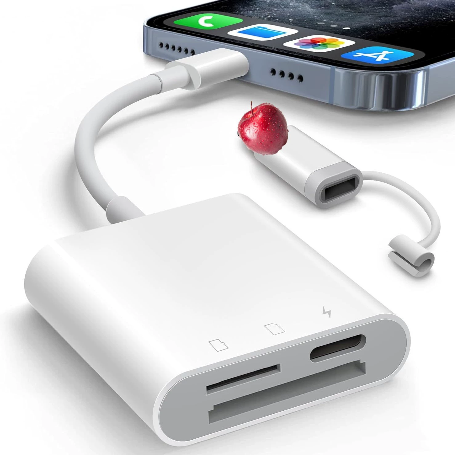 Китайский/typec картридер с двумя интерфейсами SD+TF+30W быстрая зарядка три в одном читатель карт для мобильного телефона конвертер зарядки