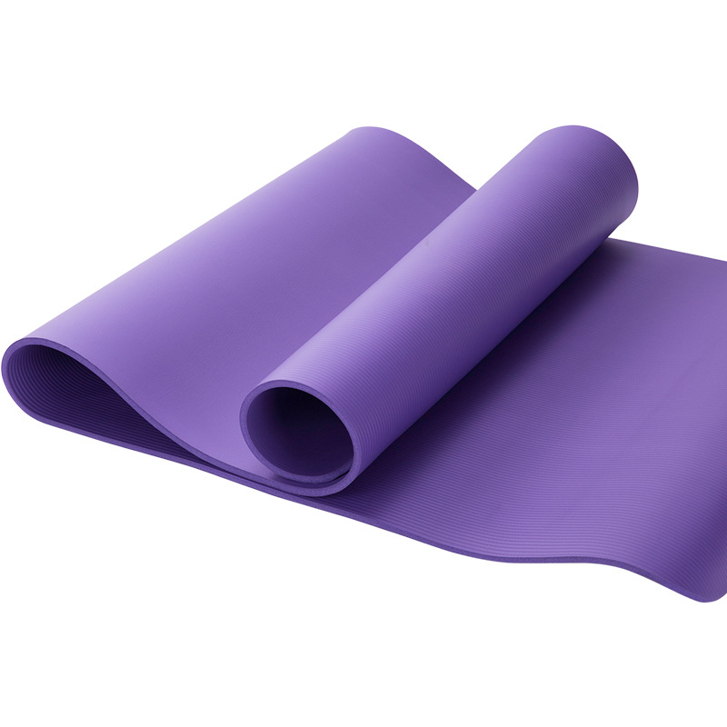 Estera de yoga 10mm para principiantes, ensanchamiento, gruesa, antideslizante, alfombra de entrenamiento, alfombra de baile, alfombra deportiva para hombres y mujeres, color sólido largo image 2