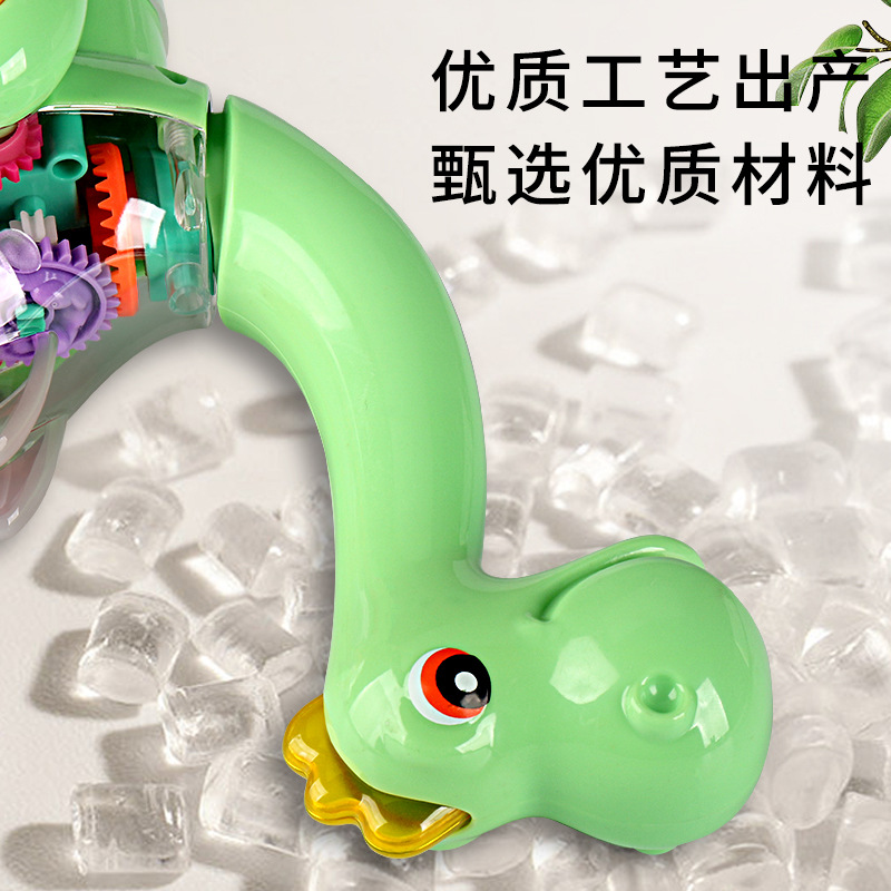 Dinosaurio universal eléctrico juguete música luz engranaje transparente muñeca dragón simulación dinosaurio Niño niños juguete puesto