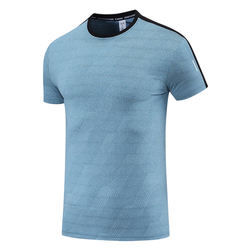 Verano 2022 ropa casual de manga corta de secado rápido para hombres deportes transfronterizos fitness cuello redondo camisa de fondo camiseta UA tipo imprimible B