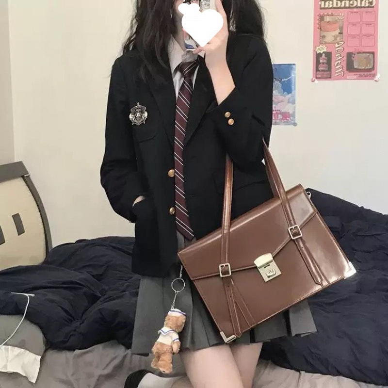 JK 유니폼 세트 여성 학생 3 조각 주름 치마 학업 스타일 세트 작은 남자 소금 가리 스타일 가을 착용