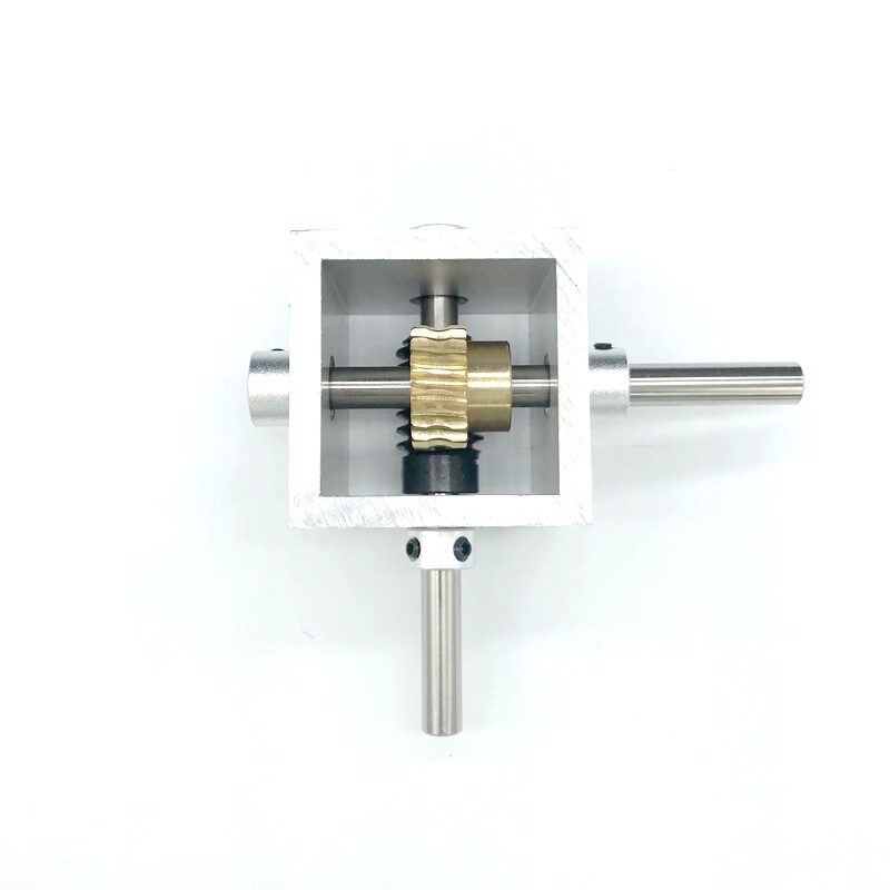 Worm Gear Reducer Small Gearbox 90 Degree Right Angle Reversing Gearbox 1 to 10 Angle Converter 1 to 20