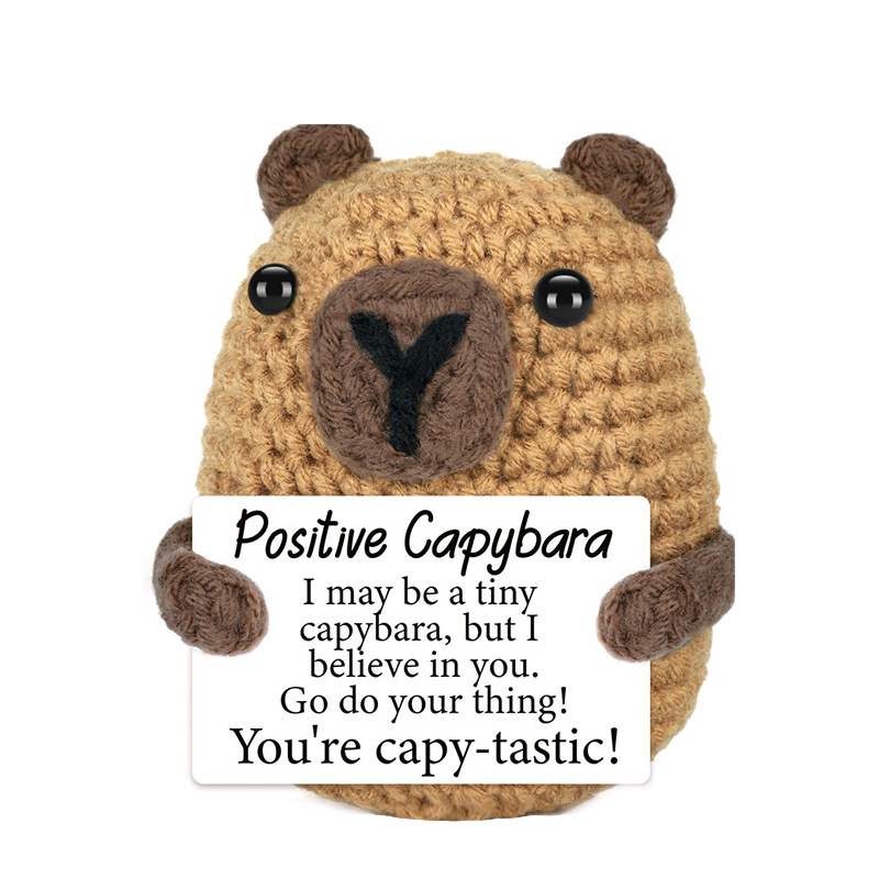 Cross-Border Hot Selling Handmade Wool Crocheted Capibara Cat Koala Doll Ornaments Cute Animal Dolls