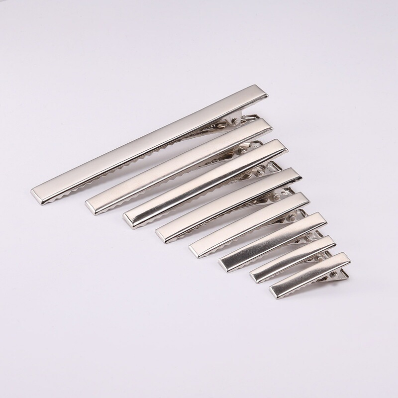 White Duckbill Hairpin DIY Base Hairpin Square Clip Handmade Base Hairpin Alligator Clip Metal Hairpin
