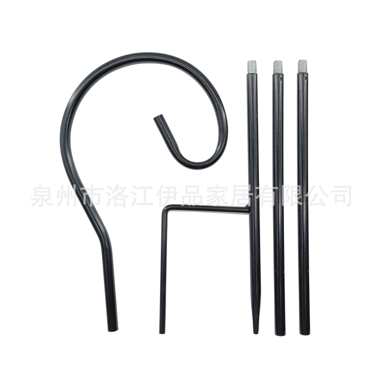 Lámpara de jardín para exteriores Amazon en stock, gancho de hierro para paisajismo, gancho metálico para estaca de suelo, desmontable, resistente al óxido.