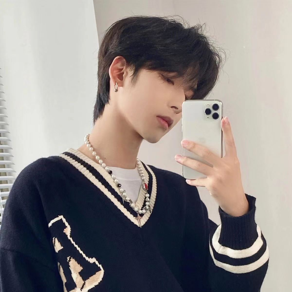 Wig for Men with Short Hair, Korean Style Micro-Sharpened Cover, Daily Fluffy, Handsome and Versatile, Men's Micro-Sharpened Natural Dog Style