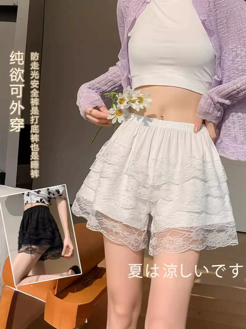 Breathable lace safe spring trousers, protective underware, base shorts, loose fit