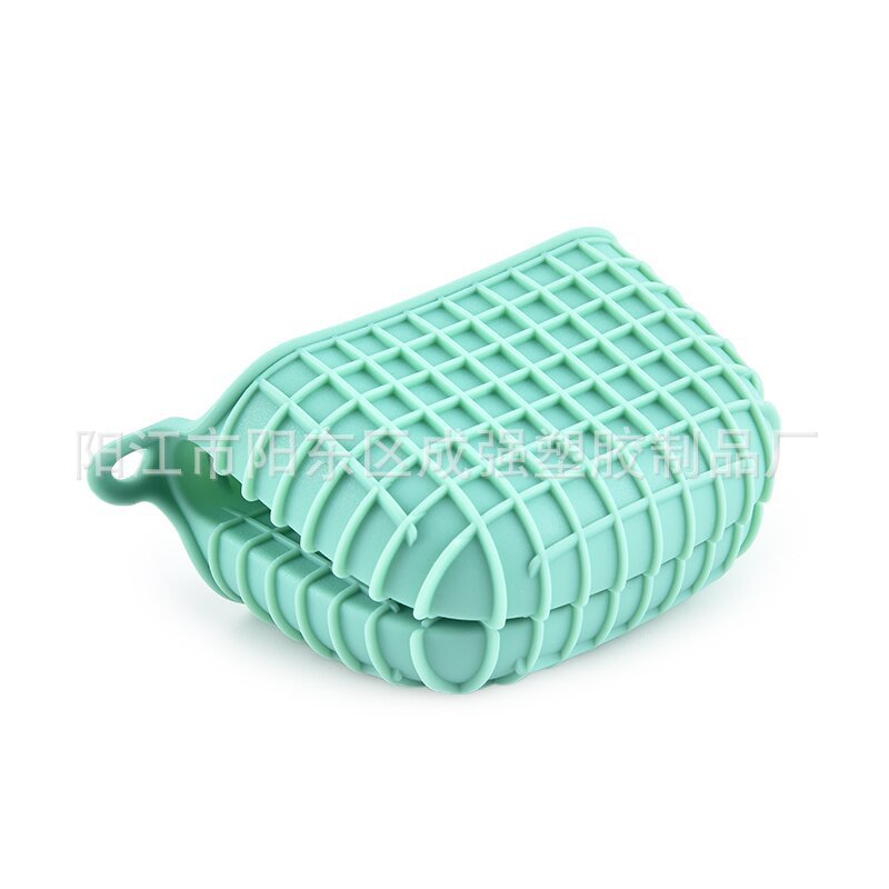 Clip de mano aislado Guantes antiquemaduras de silicona a cuadros para hornear horno microondas bandeja de horno clip antideslizante guantes de clip de mano antiquemaduras