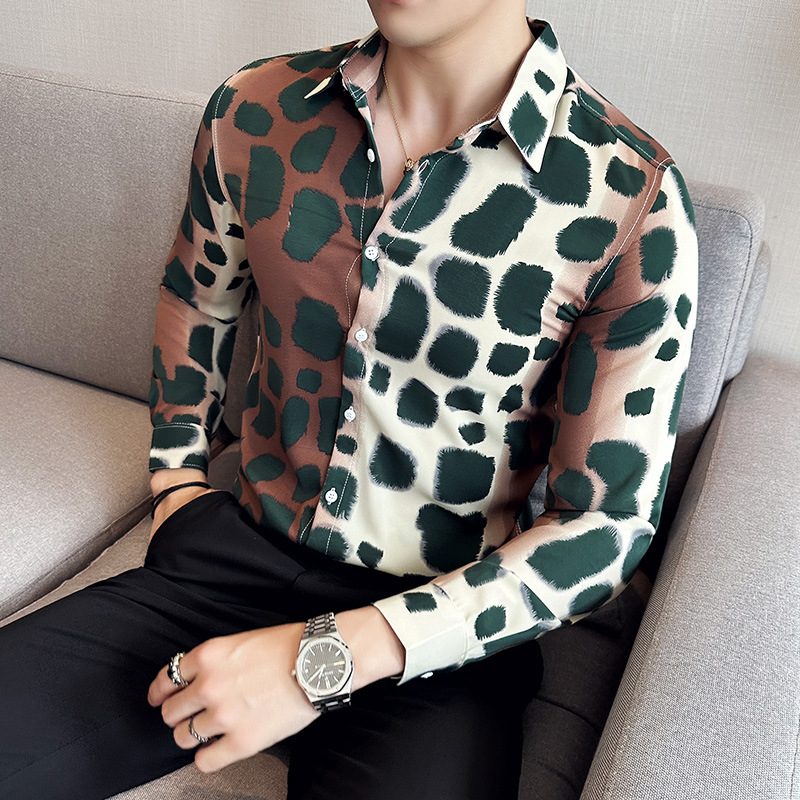 Fanwo FW7669 2023 men's leopard print lo...