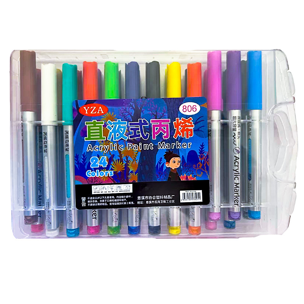 Lápiz de acrílico líquido directo lápiz de dibujo de cabeza suave lápiz de pintura lápiz de acuarela lápiz de arte lápiz de graffiti lápiz de dibujo