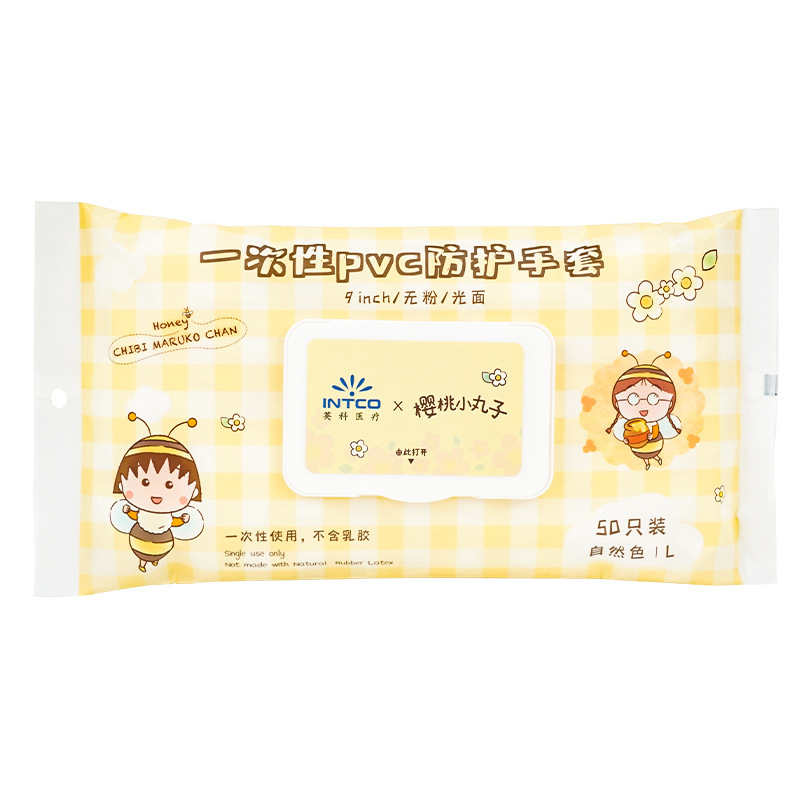Ingke al por mayor guantes de PVC desechables cereza pelotas conjuntas de calidad de alimentos limpieza y lavado de platos