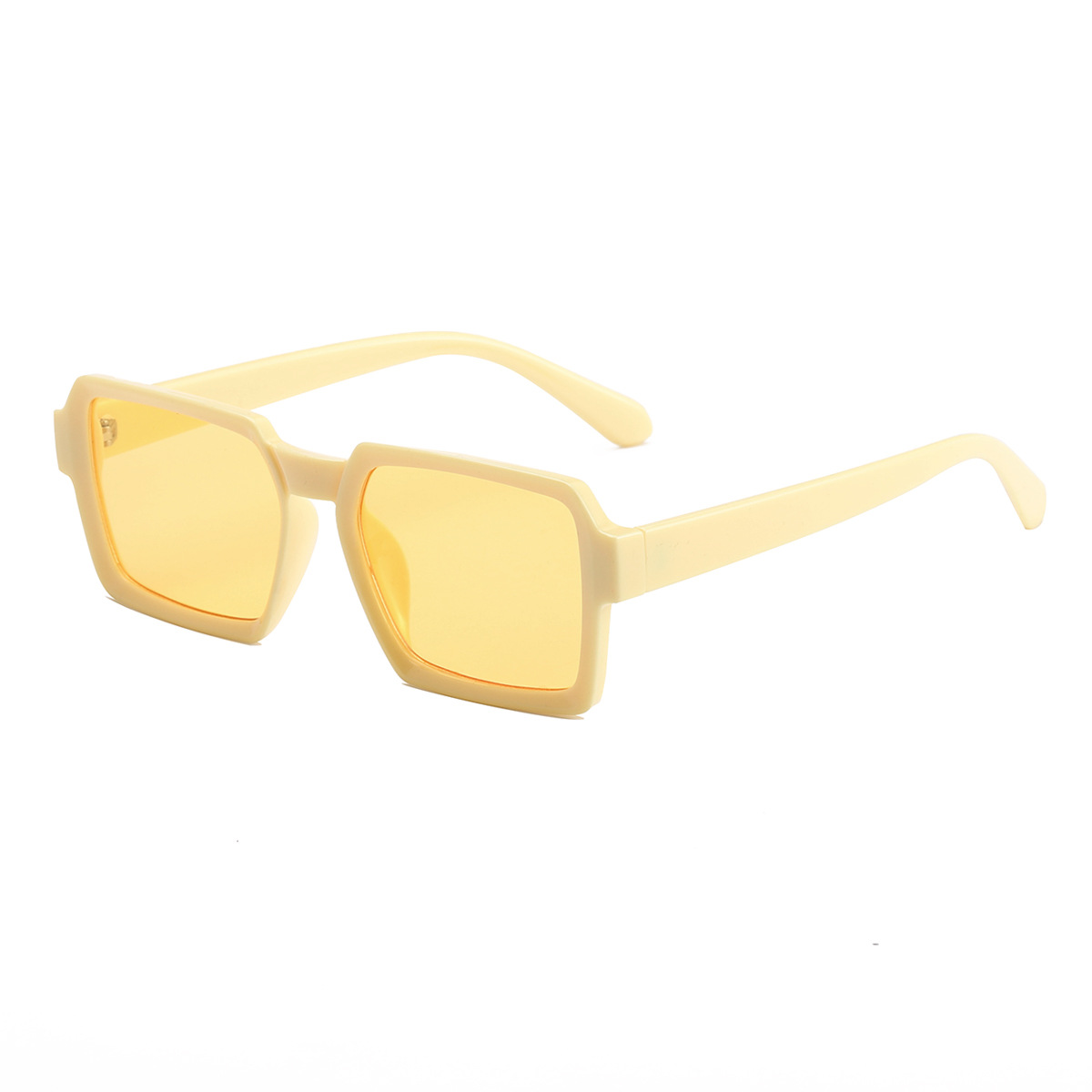 2021 nuevo europeo y americano transfronterizo retro simple polígono gafas de sol ins leche té color personalidad Internet celebridad gafas de sol moda