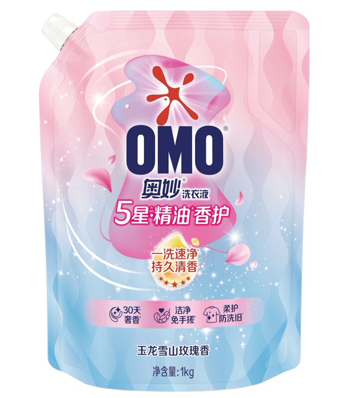 奥妙精油香护洗衣液1.9kg /1kg/2kg香氛玫瑰幽莲持久留香洁净去顽|undefined