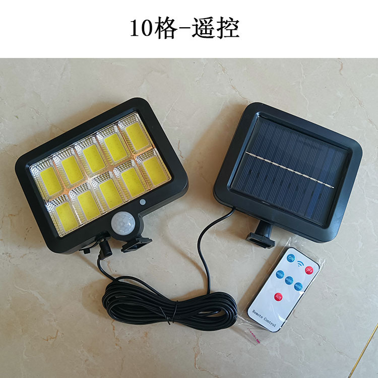 Luz de jardín con energía solar, luz de pared impermeable con sensor de movimiento para exteriores, iluminación para garaje, sensor inteligente, súper brillante.