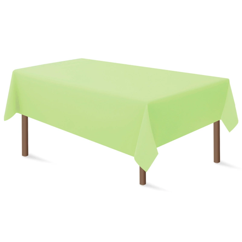 Rectangular disposable party plain tablecloth plastic cloth birthday dessert solid color tablecloth waterproof waterproof table cloth