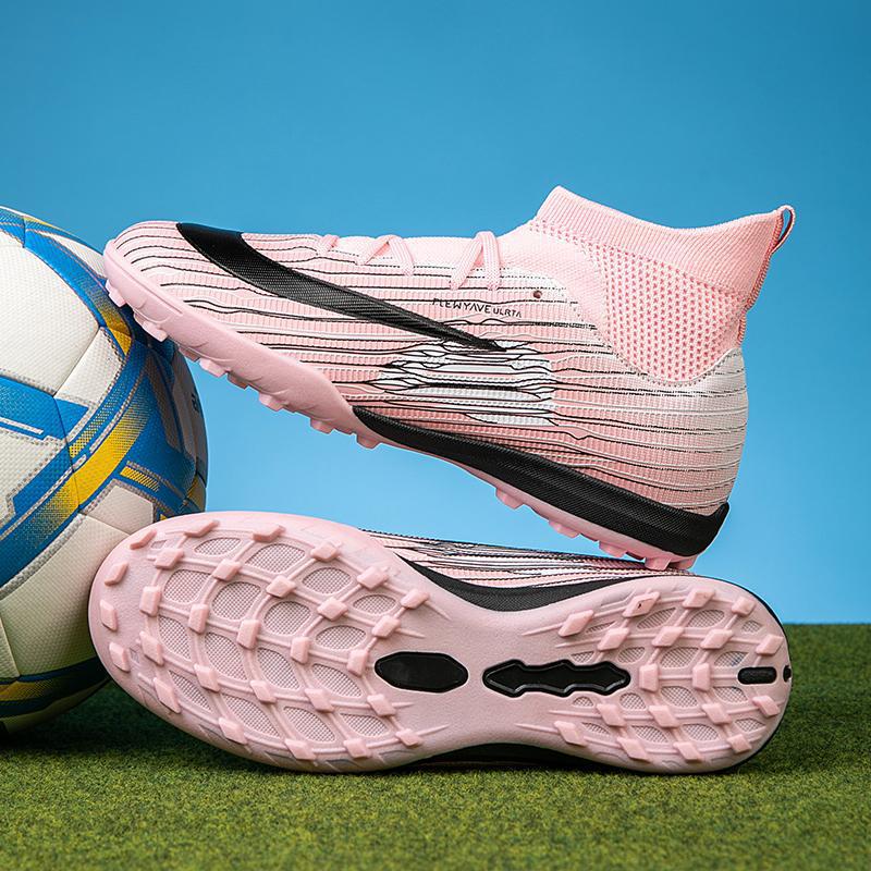 Zapatillas de Fútbol de Caña Alta para Niños de Cuero Artificial y TPR para Césped Artificial image 4
