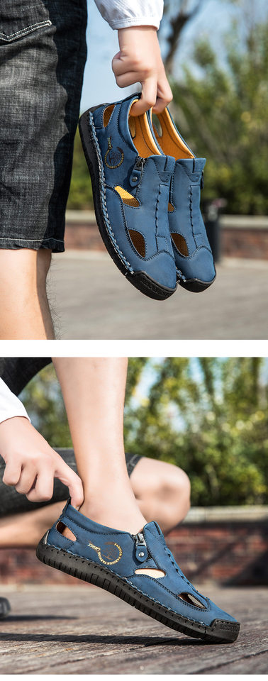 Dép sandal nữ bít mũi quai khâu thoáng khí chống trượt — F 6611m màu, F6611 hồng, F6611 kaki, F6611 màu vàng chi tiết 17