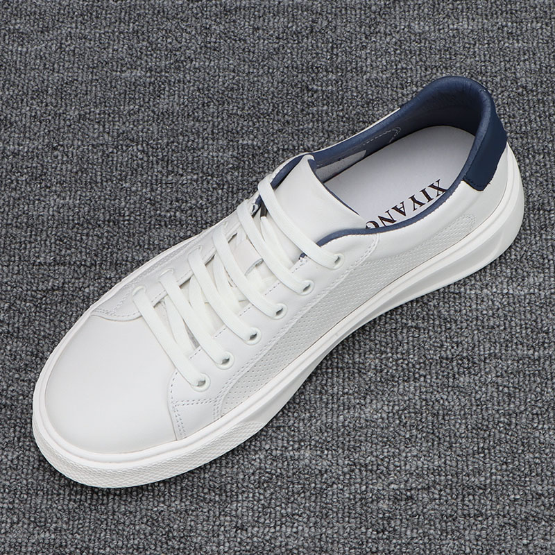 真皮小白鞋男夏季2026新款发泡底轻便镂空男鞋薄款透气休闲板鞋男