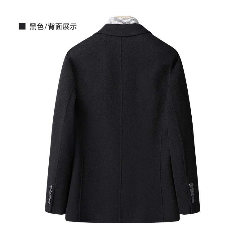 Áo vest nam dáng ôm cổ vest một hàng hai nút chất liệu len lông cừu — Màu xám, Màu đen, Vàng nghệ, Xanh Lam Xám chi tiết 13