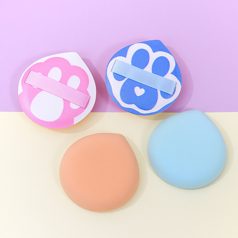 Patas de gato personalizadas de fábrica, soplo de algodón de azúcar, poliuretano grueso grande, pata de oso, esponja de maquillaje, cojín de aire se agranda cuando se expone al agua