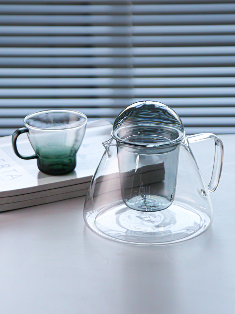 Neto rojo resistente a altas temperaturas todo el vidrio estufa de cerámica eléctrica hervida tetera para la separación de té doméstico té negro té hirviendo